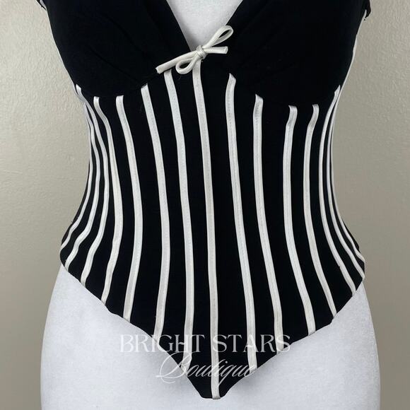 Extremely Rare Bustier ASO Phoebe Halliwell Charmed ALT Black White Corset - Picture 9 of 9